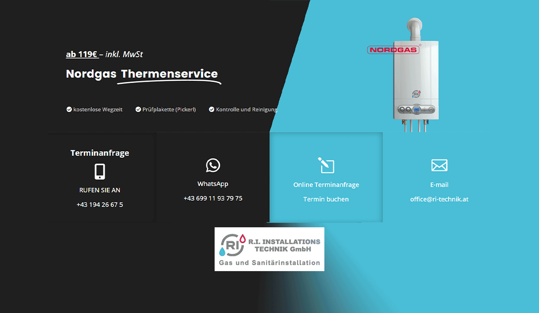 Nordgas Thermenservice – Fachservice in Wien für Wiener Kunden